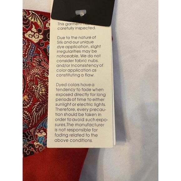 NWT old Stock Asian Chinese Brocade Red Silk reversible Jacket Sz M Old Money - Picture 11 of 13